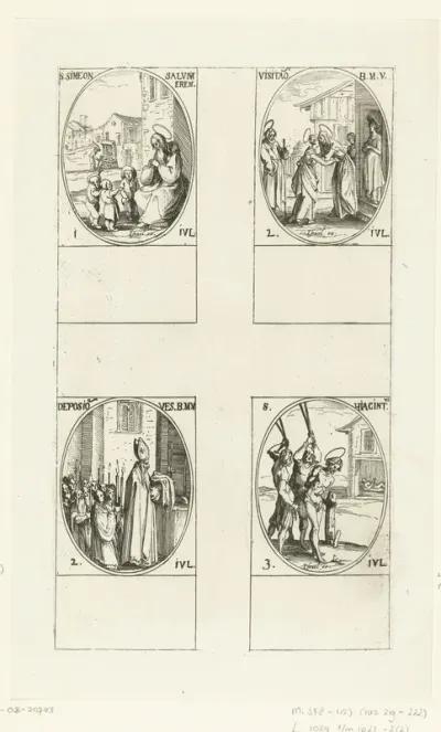 Heilige Simeon van Emesa, Visitatie, Zegening van de kleding van Maria, Heilige Hyacinthus (1-3 juli)