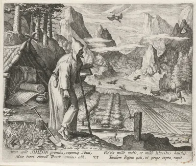 Heilige Simeon van Trier als kluizenaar
