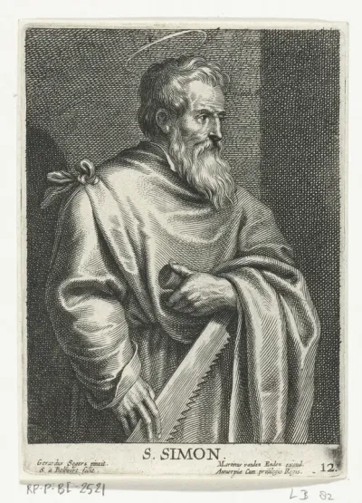 Heilige Simon Zelotes met zaag