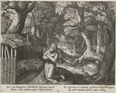 Heilige Solomon als kluizenaar