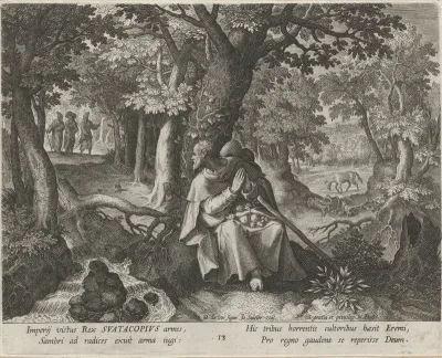 Heilige Suatacopius als kluizenaar