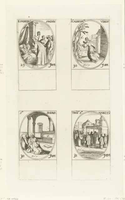 Heilige Sulpicius, Heilige Aldegondis, Heilige Sabina, Translatie van Marcus' stoffelijke resten (29-31 januari)