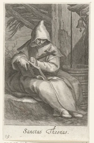 Heilige Theonas als kluizenaar