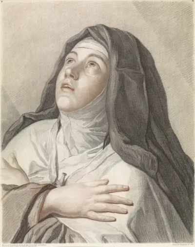 Heilige Theresa in gebed