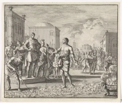 Heilige Tiburtius wandelt over hete kolen