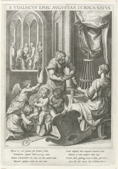 Heilige Udalricus van Augsburg als kind