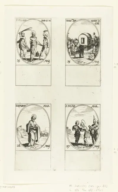 Heilige Urbanus I, Translatie van Maria van Klopas' stoffelijke resten, Heilige Quadratus van Armenië en Athene, Heilige Julius van Durostorum (25-27 mei)