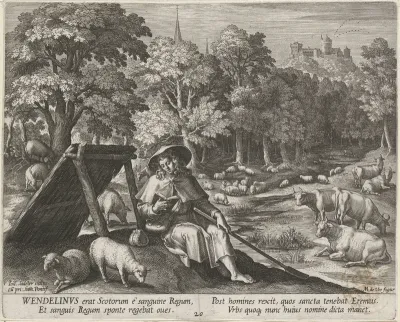 Heilige Wendelinus als kluizenaar