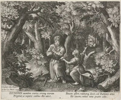 Heilige Zeno van Antiochië als kluizenaar