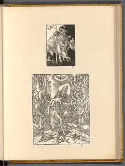 Heiliger Christoph mit dem Jesuskind auf dem Rücken; Die Heilige Dreifaltigkeit (der Gnadenstuhl)