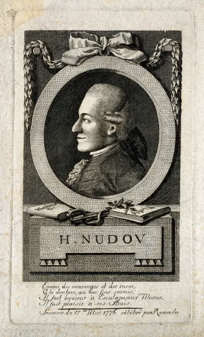 Heinrich Nudov. Line engraving by F. Rosmaesler