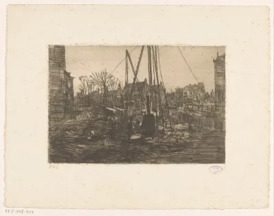 Heiwerk in de Raadhuisstraat in Amsterdam