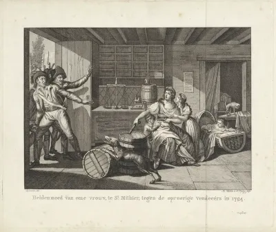 Heldenmoed van eene vrouw, te St. Mithier, tegen de Vendeëers in 1794