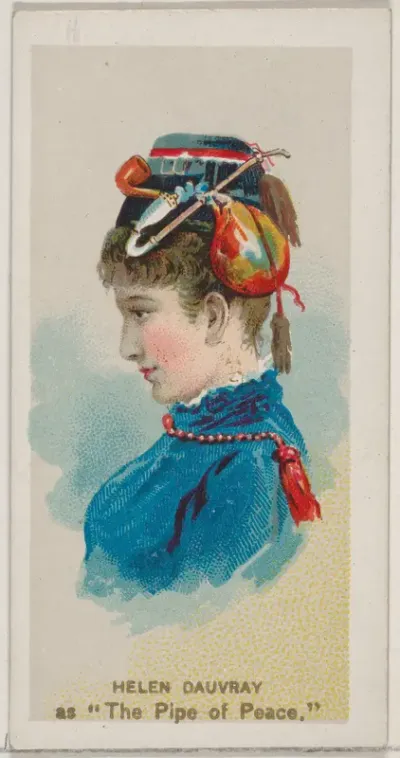 Helen Dauvray as "The Pipe of Peace," from the series Fancy Dress Ball Costumes (N73) for Duke brand cigarettes