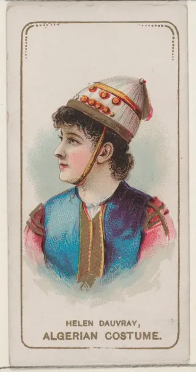 Helen Dauvray in Algerian Costume, from the set Actors and Actresses, Second Series (N71) for Duke brand cigarettes