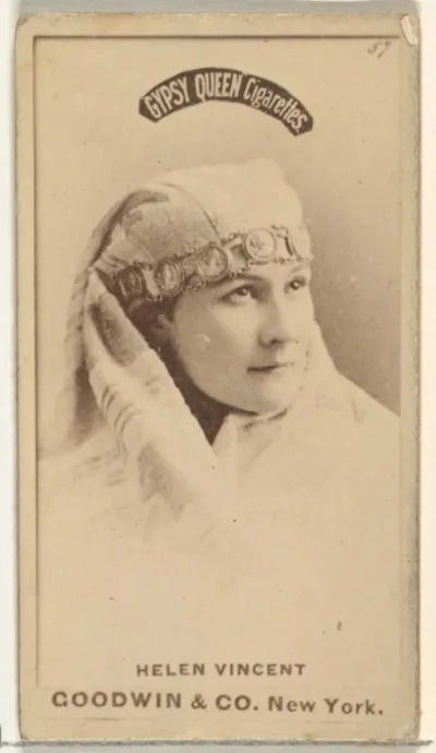 Helen Vincent, from the Actors and Actresses series (N171) for Gypsy Queen Cigarettes