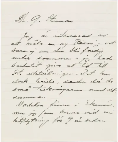 Helene Schjerfbeck's letter to Gösta Stenman [31.05.1934]