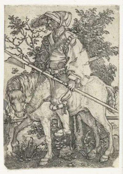 Hellebaardier te paard