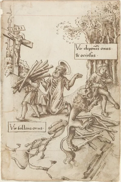 "Help Him Who Takes up His Burden, Not Him Who Lays It down" [fol. 31 recto]