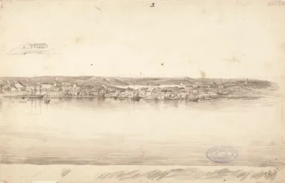 Helsinki Harbour, Katajanokka and Kruunuhaka, illustration for Finland Depicted in Drawings, page no. 3