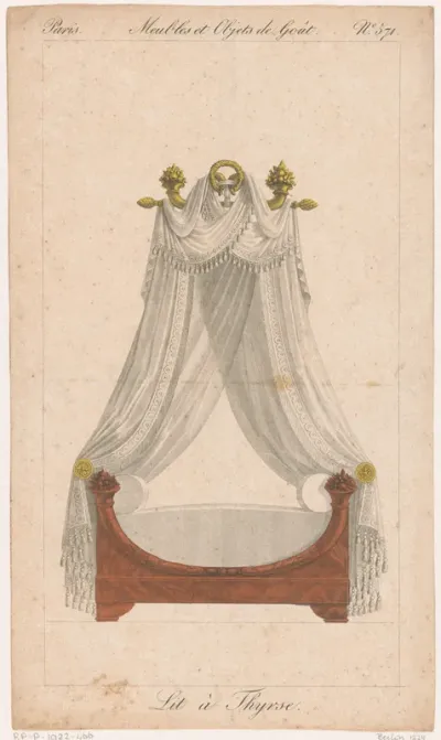 Hemelbed met hoornen des overvloeds