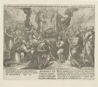Hemelvaart van Christus: 'die opgestegen is ten hemel, zit aan de rechterhand van God, de almachtige Vader'