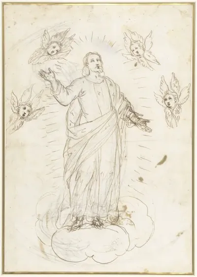 Hemelvaart van Christus omgeven door cherubijnen