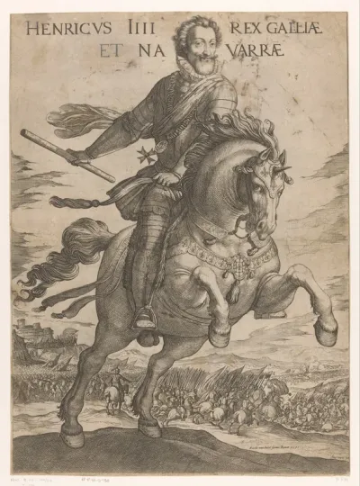 Hendrik IV, koning van Frankrijk, te paard