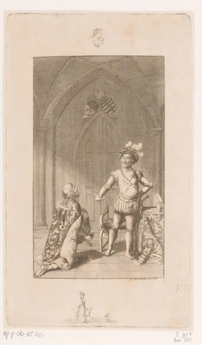 Hendrik XIII ontvangt een ridder