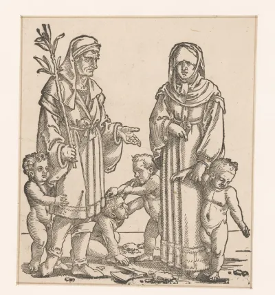 Henoch met zijn vrouw en kinderen