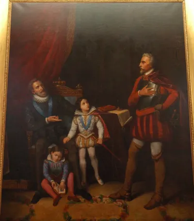 Henri IV recommandant ses enfants au Connétable de Lesdiguières