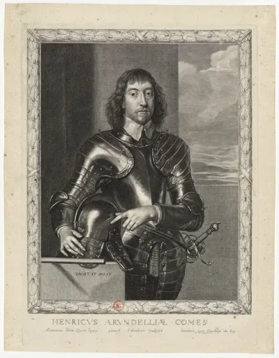 Henricus Arundelliae Comes. Antonius Van Dyck Eques pinxit. P. Lombart sculpsit