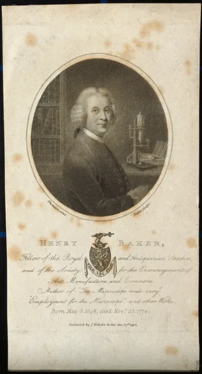 Henry Baker. Stipple engraving by W. Nutter, 1812, after J. Thomson