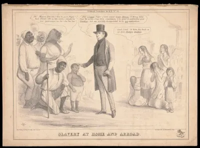 Henry Brougham is praised by black ex-slaves for his part in their liberation, but criticized by children factory employees, on whom he turns his back