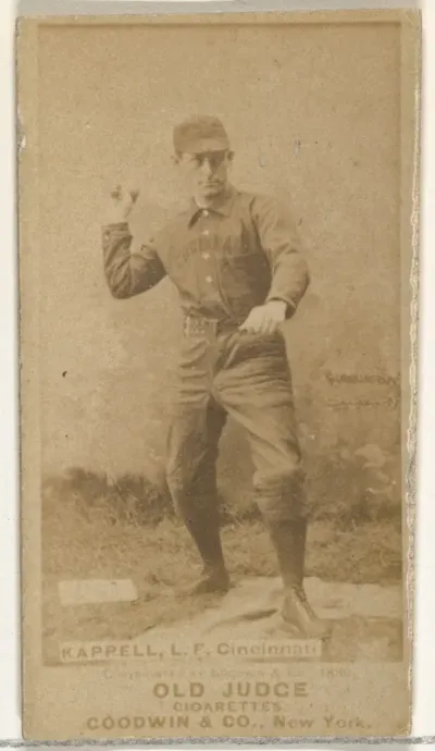 Henry "Heinie" Kappel, Left Field, Cincinnati, from the Old Judge series (N172) for Old Judge Cigarettes
