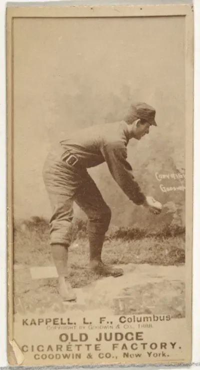 Henry "Heinie" Kappel, Left Field, Cleveland, from the Old Judge series (N172) for Old Judge Cigarettes