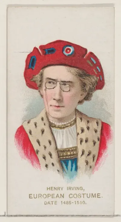 Henry Irving in European Costume from 1485-1510, from the set Actors and Actresses, First Series (N70) for Duke brand cigarettes