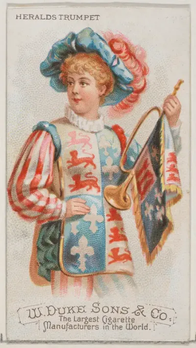 Heralds Trumpet, from the Musical Instruments series (N82) for Duke brand cigarettes