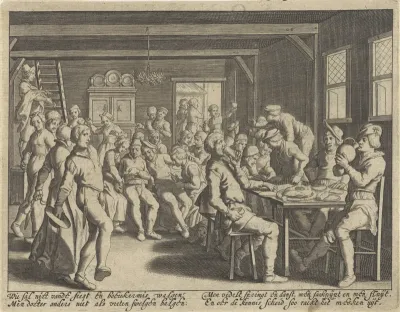 Herberg met feestende boeren