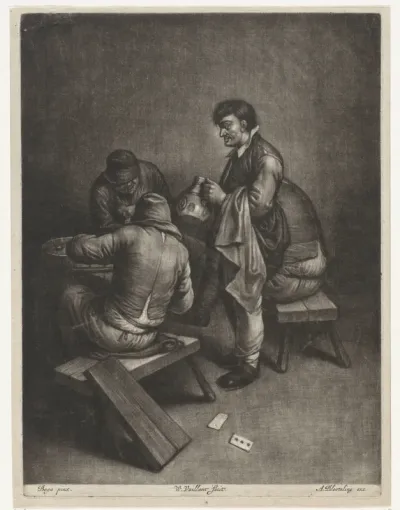 Herbergier bedient zijn klanten