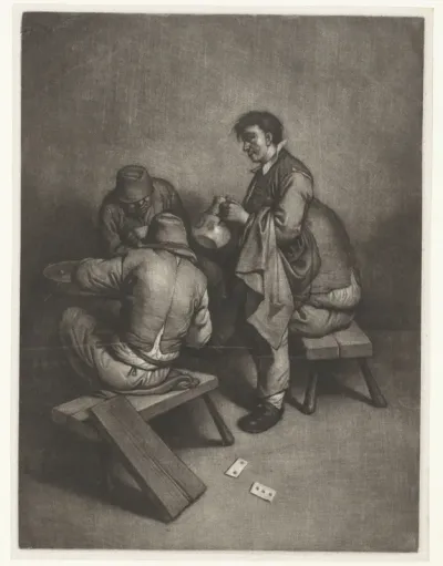 Herbergier bedient zijn klanten