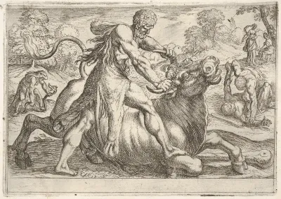 Hercules and Achelous, from "The Labors of Hercules"