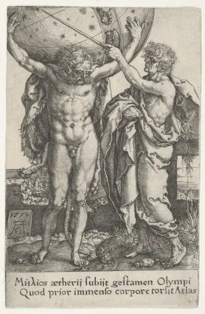 Hercules and Atlas, from "The Labors of Hercules"