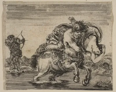 Hercules and Deianira, from 'Game of Mythology' (Jeu de la Mythologie)