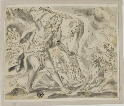 Hercules, Cerberus and the Mares of Diomedes