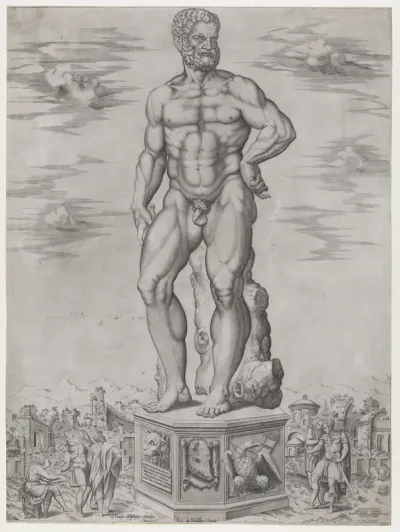 Hercules Colossus at Padua (L'Ercole di casa Benavides a Padova), from "Speculum Romanae Magnificentiae"