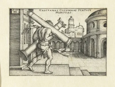 Hercules draagt de zuilen van Gaza