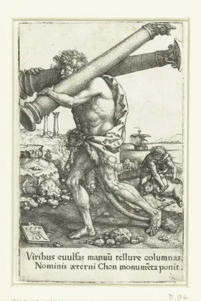 Hercules draagt de zuilen