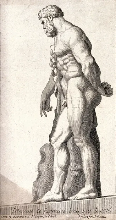 Hercules. Engraving by C. Mellan