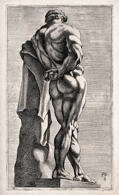 Hercules. Etching by F. Perrier